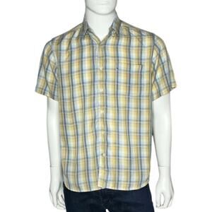 Tommy Bahama Plaid Short Sleeve Button‎ Down Size Medium